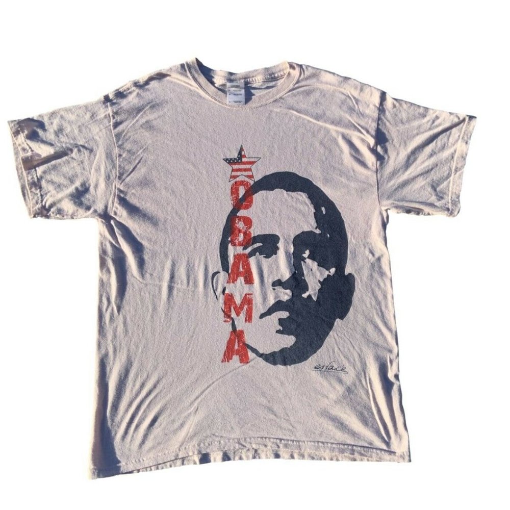 Barack Obama L Cotton Crewneck Graphic T-Shirt 